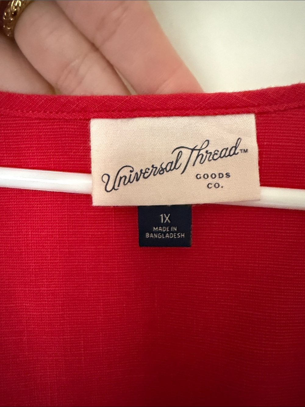 Universal Thread Red V-Neck Dress - Picture 2 of 5